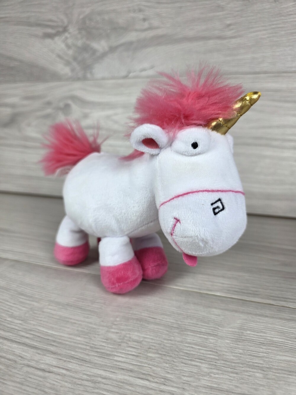Ty Despicable Me Plush Unicorn White Pink Gold Fluffy 6" SU47
